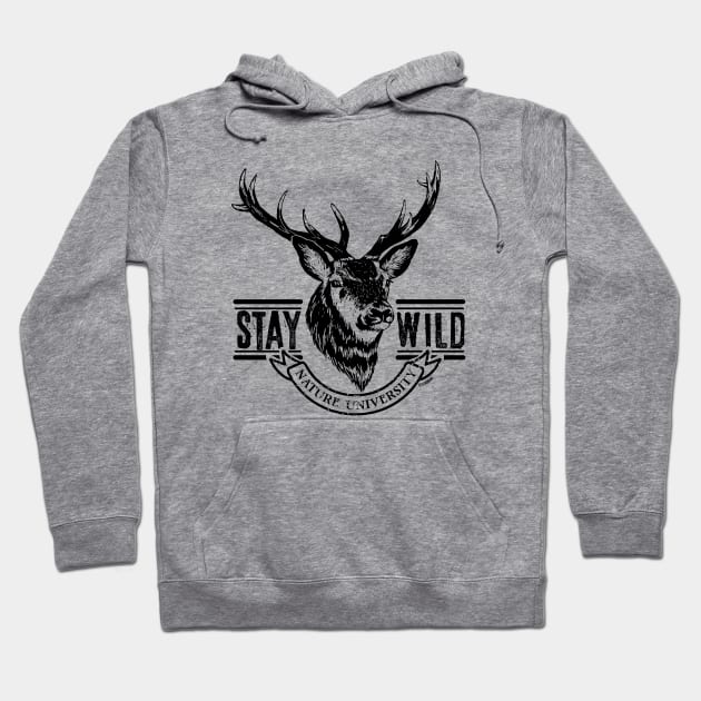 Reindeer stay wild Hoodie by Lechugart